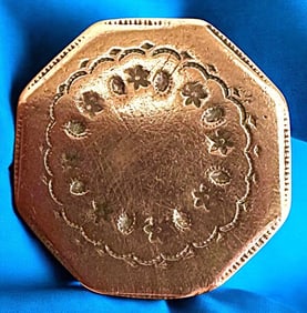 A division one engraved copper button