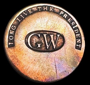 A RARE George Washington Inaugural Button