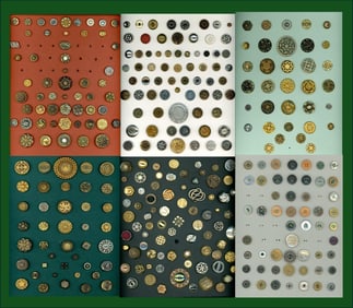 A box lot of assorted metal carded buttons