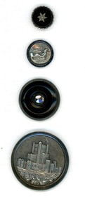 A small card of division one steel cup buttons