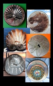 A small card of division one pearl buttons