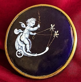 A division one pictorial enamel button