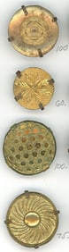 A small card of division one repousse buttons