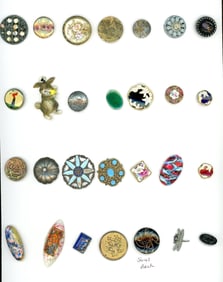 A card of division 1 & 3 assorted mix of buttons