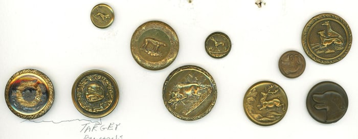 A partial card of division one sporting buttons