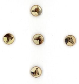 A small card of division one litho "Waistcoat" buttons