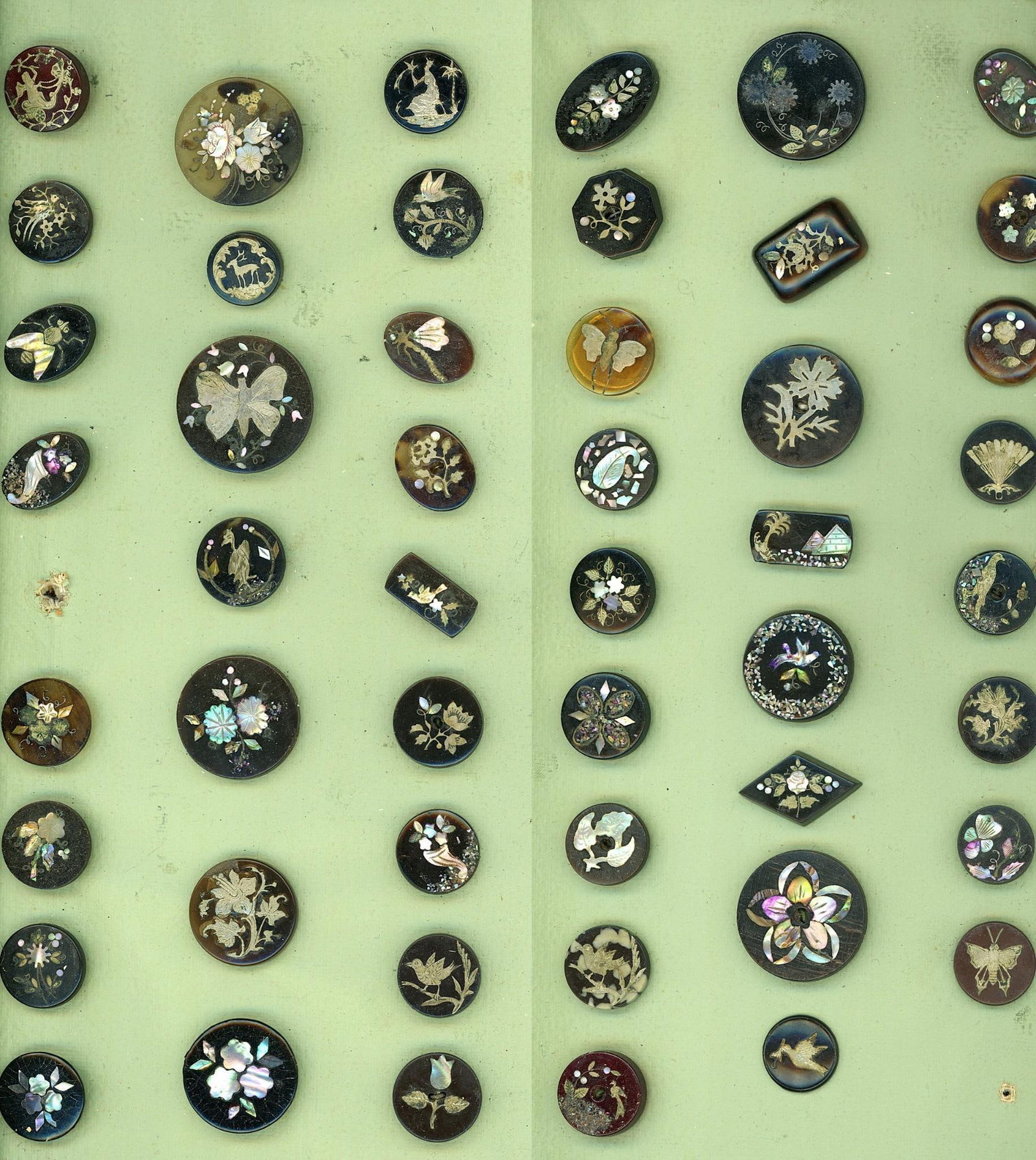 A selection of division one assorted inlay buttons (1 of 5)