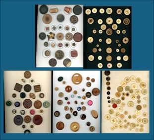 A box lot of several cards of assorted buttons