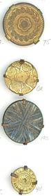 A small card of division one repousse buttons