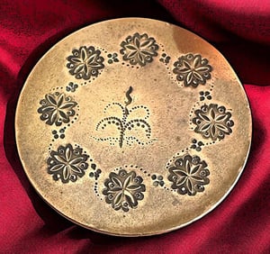 A division one engraved copper button