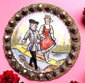 A division one pictorial enamel button