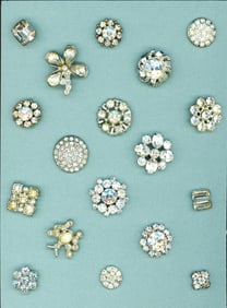 2 Small cards of division 1 & 3 paste jewel buttons