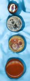 A small card of division one ceramic buttons