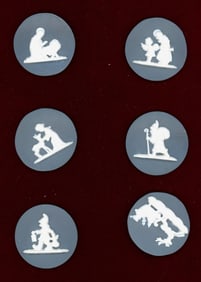 A card of division three studio artist buttons
