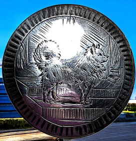 A division one RARE silver sporting button