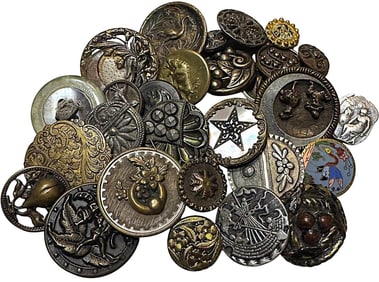 A bag lot of division one picture buttons