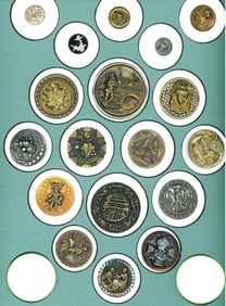 A whole card of division one picture buttons