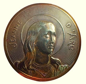 A division one brass pictorial button
