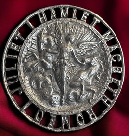 A RARE division one silvered brass pictorial button