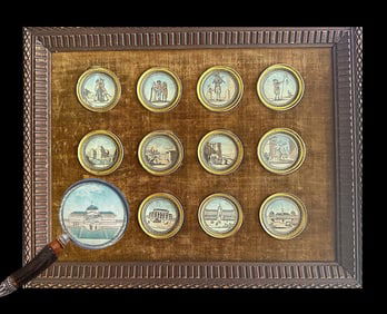 A very fine 19th century framed Grand Tour Painting set.