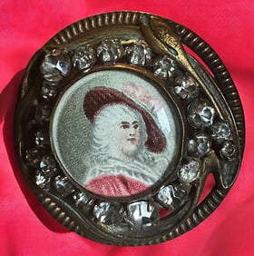 A division one under glass pictorial button
