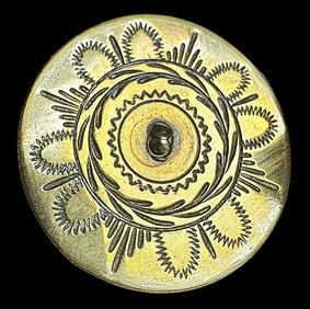 A division one hand chased patterned button