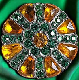 A VERY RARE division one jeweled in silver button