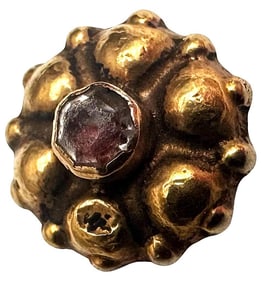 A division one genuine gemstone button