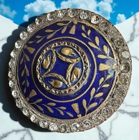 A division one pictorial enamel button