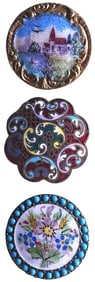 A small card of division enamel buttons