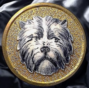 A division one pictorial enamel button