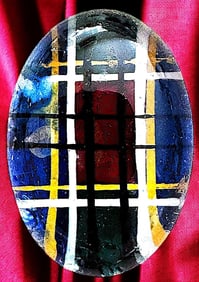 A division one Kaleidoscope glass button
