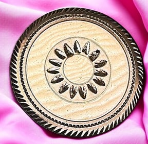 A division one engraved copper button
