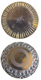 A small card of division one copper buttons