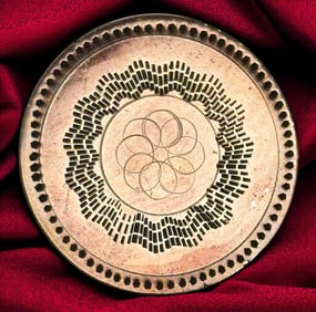 A division one engraved copper button