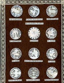 A card of division three Bethlehem Pearl Buttons