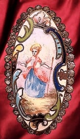 A division one pictorial enamel button