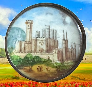 A division one painting under glass button