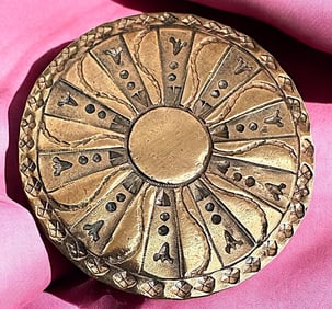 A division one engraved copper button