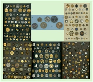 A box lot of assorted metal carded buttons