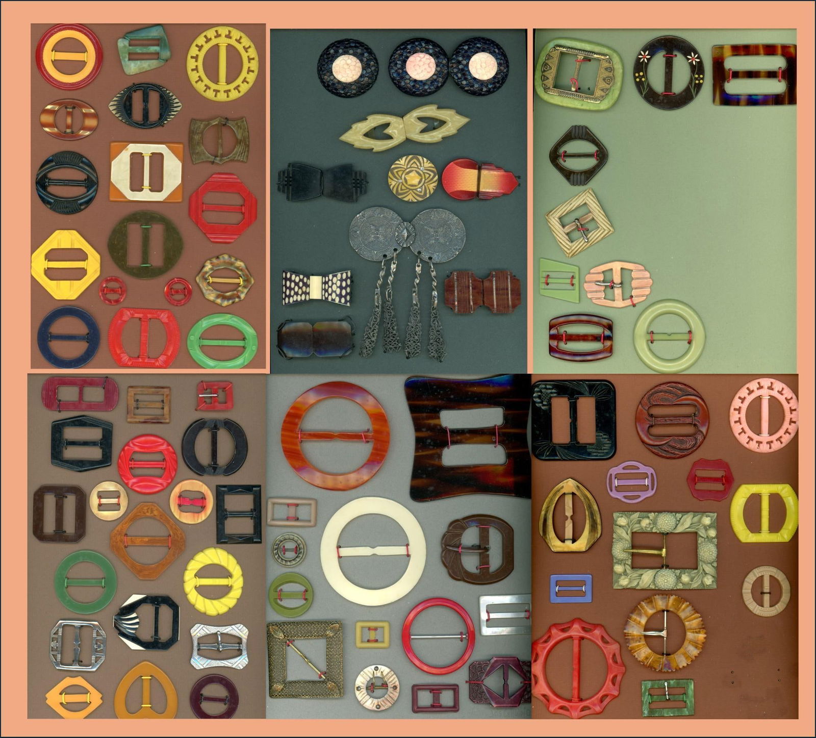 A box lot of assorted material carded buttons (1 of 9)