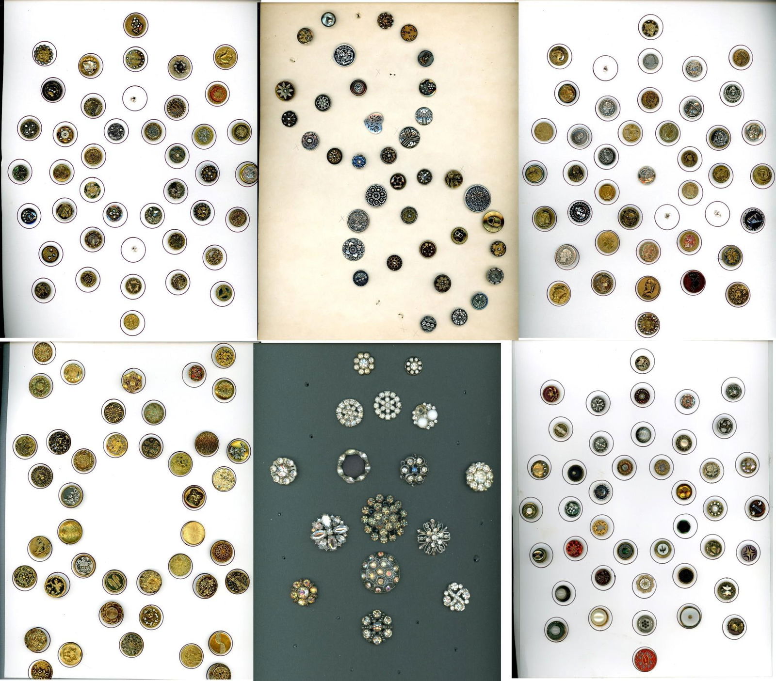 A box lot of several cards of assorted buttons (1 of 7)