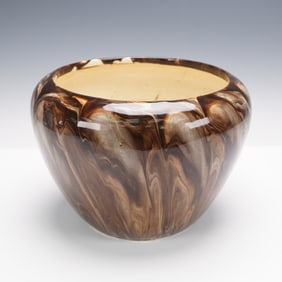 Weller Pottery Marbled Brown Jardiniere
