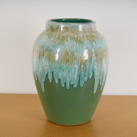 Zanesville Stoneware Drip Glaze Vase