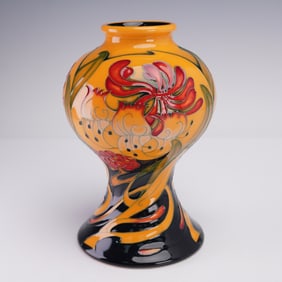 Moorcroft Pottery by Emma Bossons Vase, Honeysuckle