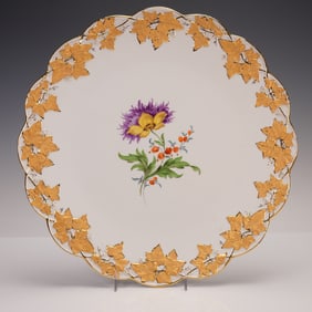 Meissen Porcelain Floral and Gilt Cabinet Plate
