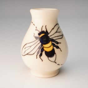 Moorcroft Miniature Pottery Vase, Bee For Tea