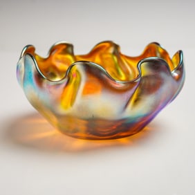 Louis Comfort Tiffany Favrile Glass Iridescent Bowl