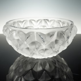 Lalique Crystal Large Bowl, Languedoc