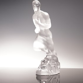 Lalique Crystal Figurine, Athlete